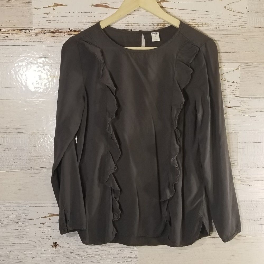 Old Navy long‎ sleeve ruffle top front